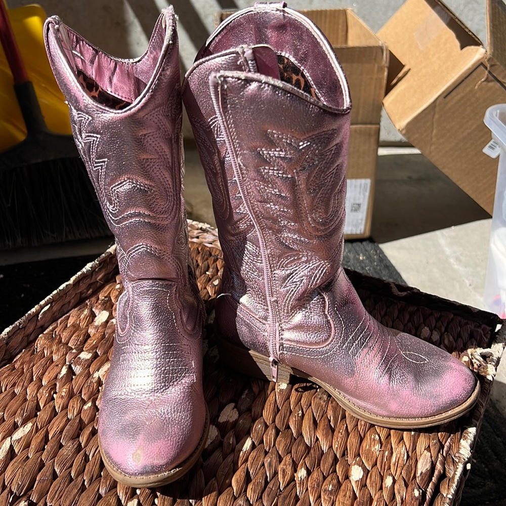 Steve Madden shiny cowboy boots